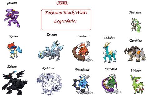 pokemon black legendary pokemon